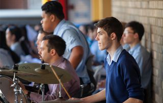 All Saints Catholic College News and Events students in a school band